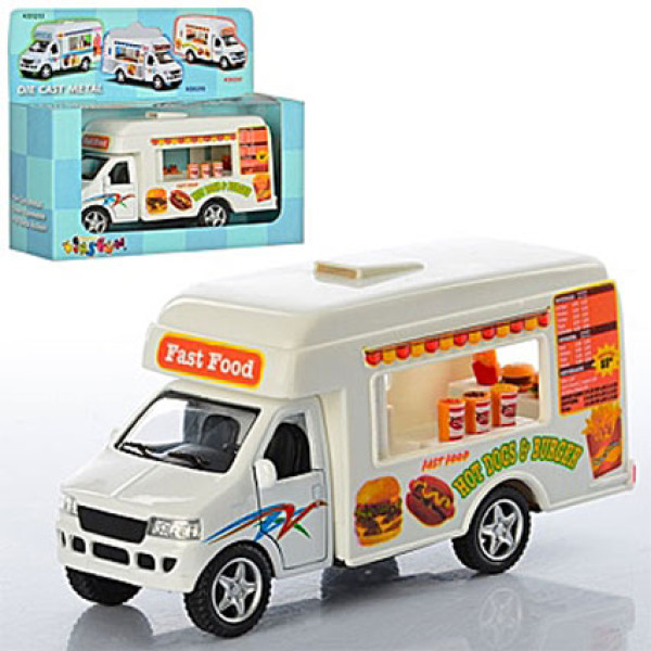 Вантажівка 5" FAST FOOD TRUCK метал (відкриваються двері) KS5257W
