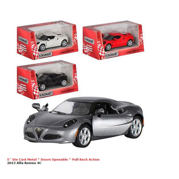 Машина Kinsmart "ALFA ROMEO 4C" KT5366W Машина Kinsmart "ALFA ROMEO 4C" KT5366W