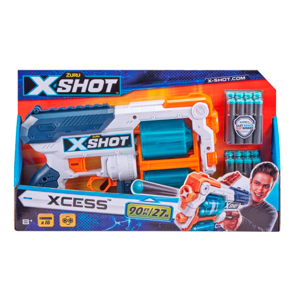X-Shot Швидкострільний бластер EXCEL Xcess TK-12 (16 патронів) арт. 36436Z 36436