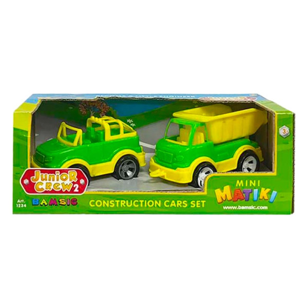Mini Matiki коробка 2 позашляховик вантажівка Бамсик 002/13_Green-Yellow