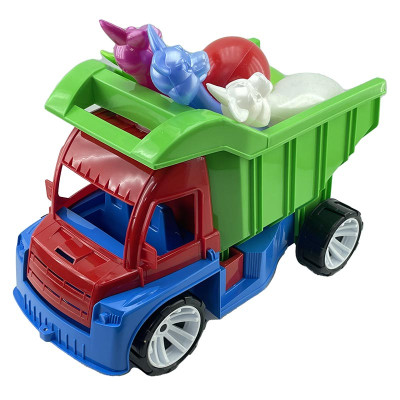 Машинка "Алекс" із кеглями 089_Red-Green