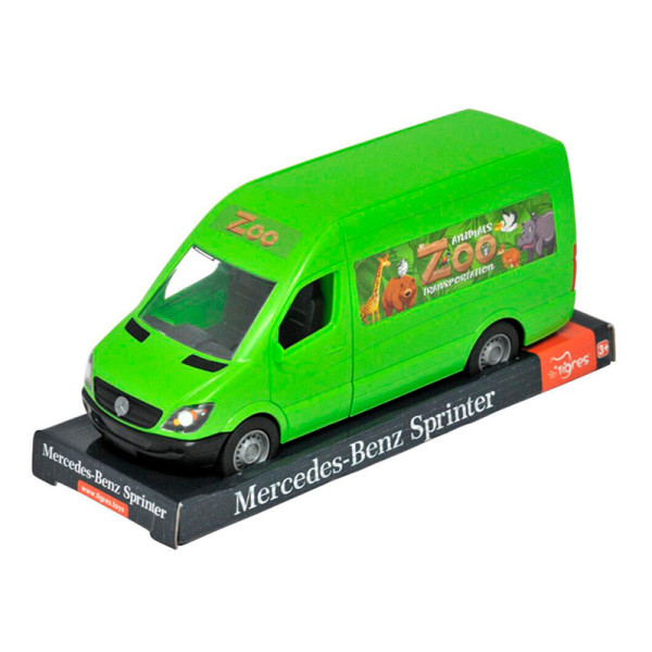 Автомобіль "Mercedes-Benz Sprinter" вантажний (зелений) на планшетці, Tigre 39715