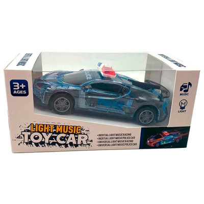 Машинка Легкова інерційна зі світлом 866-13/866-12_Police Black