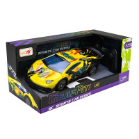 Машинка гоночна на радіокеруванні зі світлом на батарейках 998-3A_Yellow Машинка гоночна на радіокеруванні зі світлом на батарейках 998-3A_Yellow