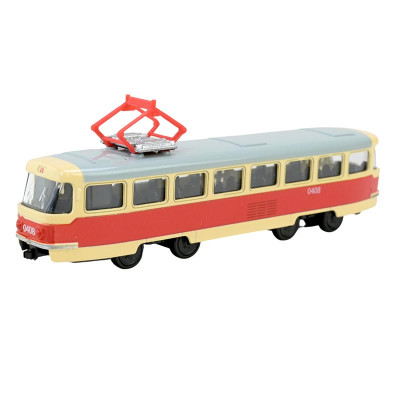 Трамвай АВТОПРОМ 1:54 195 см 6411ABD_Red-Gray Трамвай АВТОПРОМ 1:54 195 см 6411ABD_Red-Gray