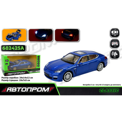 Машинка Автопром Porsche Panamera S металева зі світлом і звуком 68245A