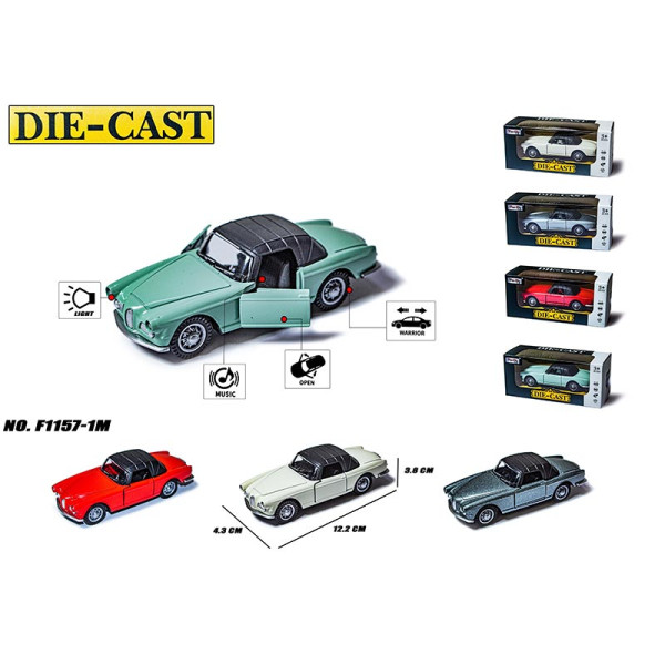 Машинки Tian Du Die Cast зі світлом і звуком F1157-1M