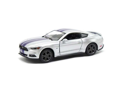 Модель легкова "2015 Ford Mustang GT" метал відкриваються двері KT5386FW_Silver Модель легкова "2015 Ford Mustang GT" метал відкриваються двері KT5386FW_Silver