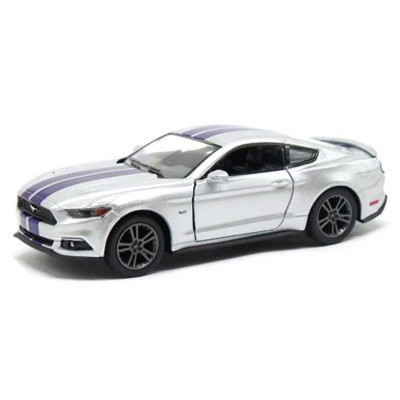 Модель легкова "2015 Ford Mustang GT" метал відкриваються двері KT5386FW_Silver