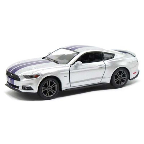 Модель легкова "2015 Ford Mustang GT" метал відкриваються двері KT5386FW_Silver Модель легкова "2015 Ford Mustang GT" метал відкриваються двері KT5386FW_Silver