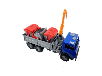 Машинка Оріон Вантажівка X3 з маніпулятором та баками 280_Blue-Gray Машинка Оріон Вантажівка X3 з маніпулятором та баками 280_Blue-Gray