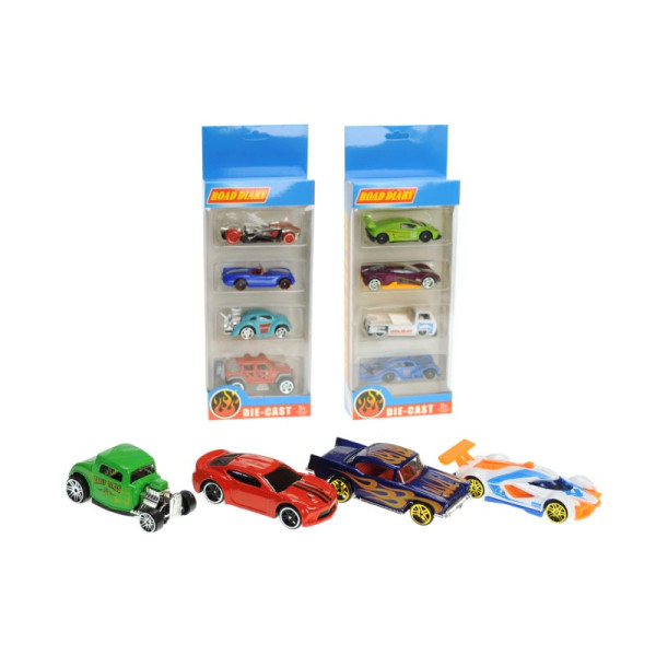 Набір машин металевих в коробці 4шт 3види 698-04S 698-04S