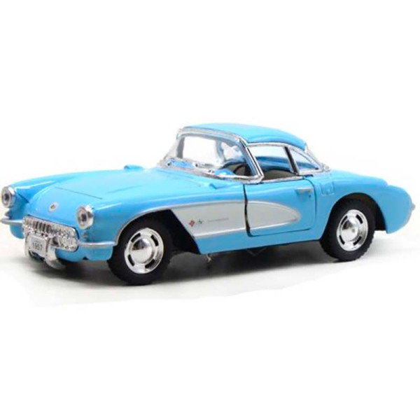 Модель легкова CHEVROLET CLASSIC-COLLECTION 5" інерційна металева KT5458W_Corvette Blue