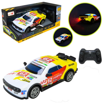 Машинка гоночна на радіокеруванні на акумуляторі зі світлом звуком і димом 998-7_White