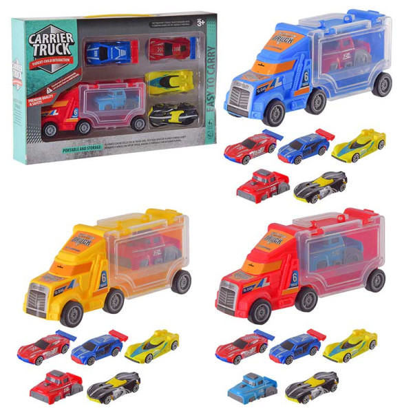 Трейлер 3 кольори 5 машин набір 15-126