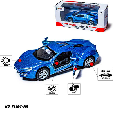Машинка Tian Du model WORLD F1104-1M blue світло, звук F1104-1M <br />blue
