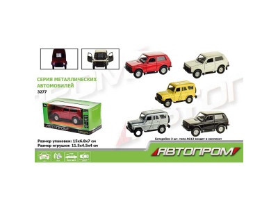 Машина метал 3277 (96шт/4) "АВТОПРОМ" 1:32-36 світло звук в кор.15*7*6 3277 Машина метал 3277 (96шт/4) "АВТОПРОМ" 1:32-36 світло звук в кор.15*7*6 3277