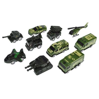 Набір військових інерційних машин в кульку10шт RS77-63 Набір військових інерційних машин в кульку10шт RS77-63