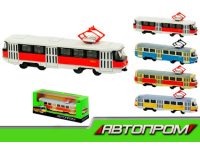 Трамвай металевий "АВТОПРОМ" 6411ABCD Трамвай металевий "АВТОПРОМ" 6411ABCD