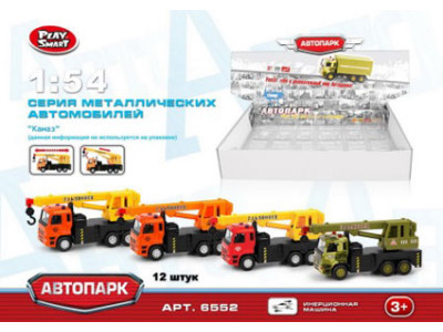 Модель будівництво PLAY SMART "Автопарк" металева інерційна кран що підні 6552 Модель будівництво PLAY SMART "Автопарк" металева інерційна кран що підні 6552