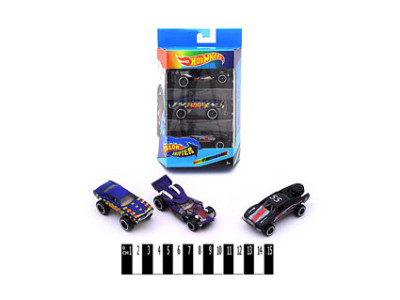 Набір машинок "HOT WEEL" що змінюють колір при температурі Чорний колір HBS708-3 Набір машинок "HOT WEEL" що змінюють колір при температурі Чорний колір HBS708-3
