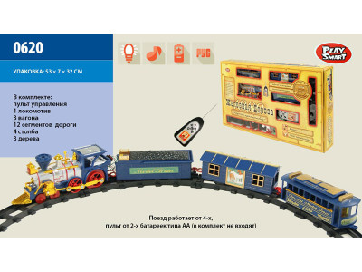 Залізниця радіокерована музичні світлові ефекти поїзд 3 вагони залізни 0620 Залізниця радіокерована музичні світлові ефекти поїзд 3 вагони залізни 0620