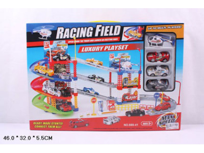 Паркінг із машинами та вертольотом 888-41 Паркінг із машинами та вертольотом 888-41