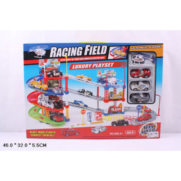 Паркінг із машинами та вертольотом 888-41 Паркінг із машинами та вертольотом 888-41