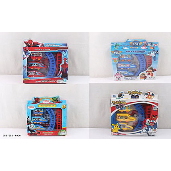 Залізниця "Spiderman/Robocar POLI/Thomas/Pokemon" TY999-8/18/30/31A