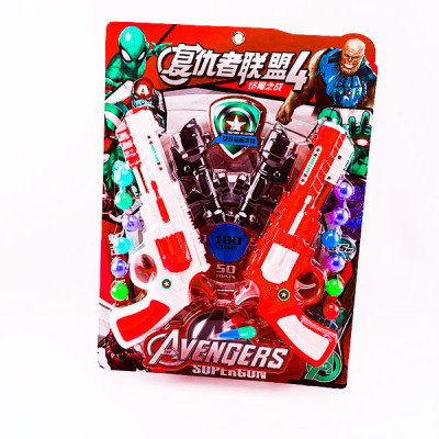 Дитячий набір пістолетів "Месники" червоний Е79 red Дитячий набір пістолетів "Месники" червоний Е79 red