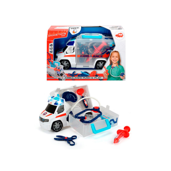 Автомобіль "Швидка допомога" з набором лікаря звук. та світл. ефектами 33 3716000 Автомобіль "Швидка допомога" з набором лікаря звук. та світл. ефектами 33 3716000