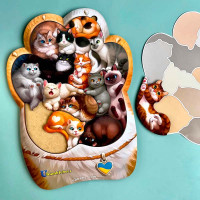 Рамка-вкладка UBEE "Котики-муркотики" з дерева ПСФ133