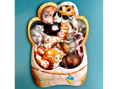 Рамка-вкладка UBEE "Котики-муркотики" з дерева ПСФ133