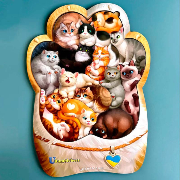 Рамка-вкладка UBEE "Котики-муркотики" з дерева ПСФ133