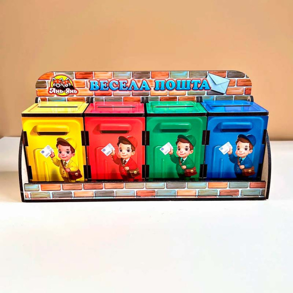 Сортер UBEE Комодик - Веселий листоноша з дерева ПСД081