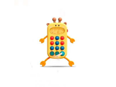 Брязкальце телефон-тваринки 688-64/65_Yellow