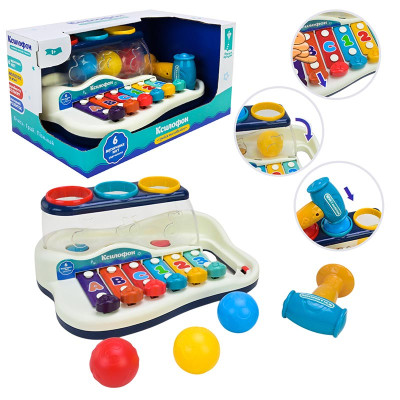 Ксилофон "Грайся та навчайся" стукалка з м'ячиком PL-724-31