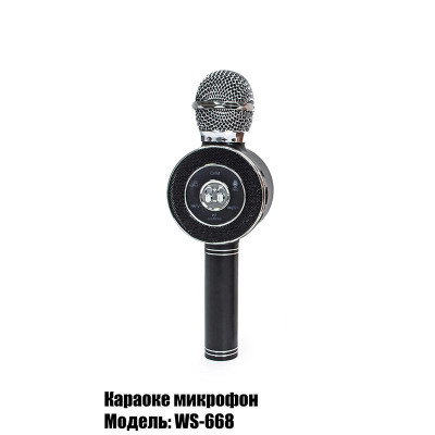 Караоке мікрофон чорний WS-668