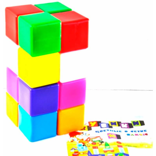 Кубик кольоровий в сітці 16 шт Бамсик 111/1