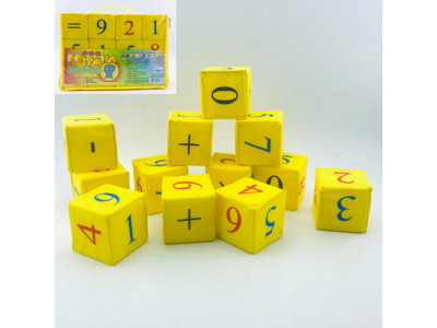 Набір м'яких кубиків "Математика" в сумці Розум.0378 Набір м'яких кубиків "Математика" в сумці Розум.0378