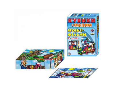 Кубики-пазли "Мультфільми" 2582 Кубики-пазли "Мультфільми" 2582