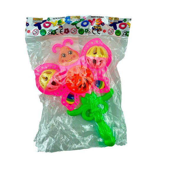 Брязкальце ручне 0099-2_Pink-Green Брязкальце ручне 0099-2_Pink-Green