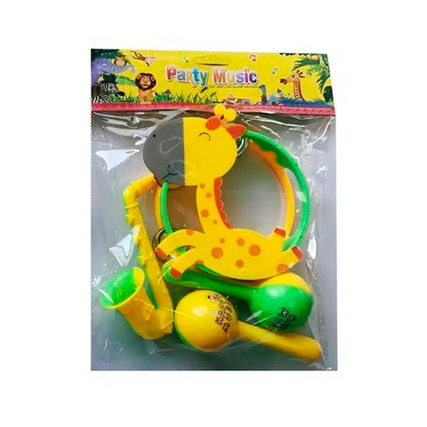 Музичні інструменти 2 види бубон маракаси саксофон 2887-8_Green