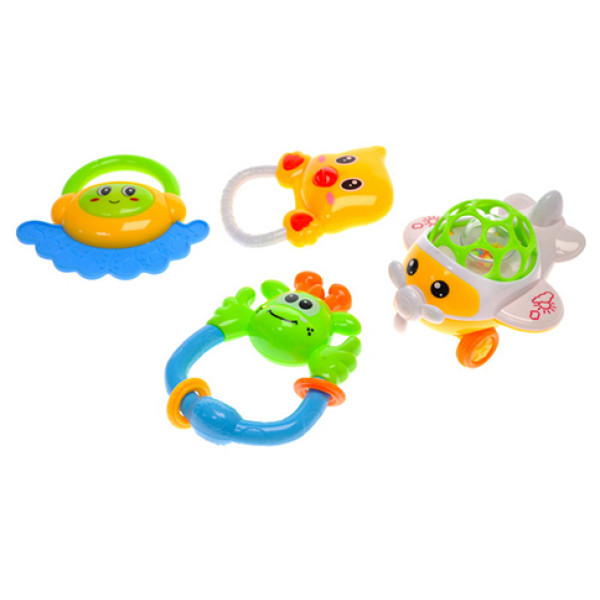 Набір брязкальця в кульці 4 шт 28х23х8 см 6009B