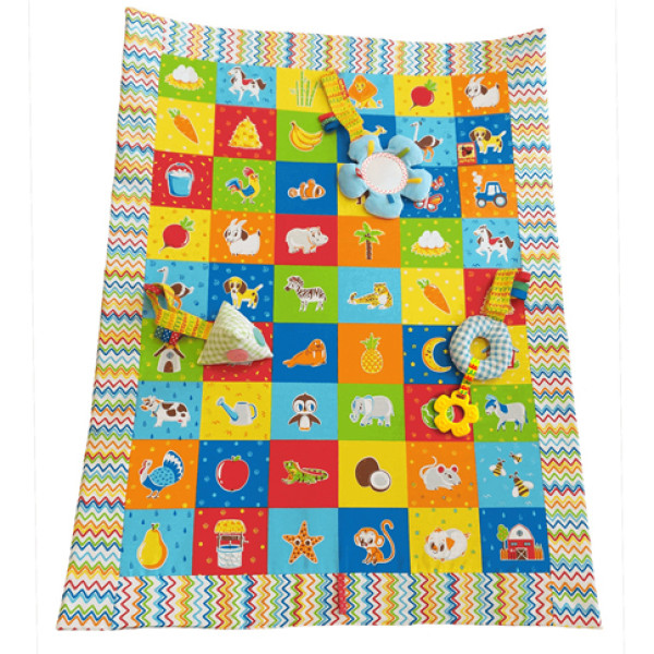 Килимок для гри та розвитку з іграшками-підвісками "Тварини" MC 040201-05