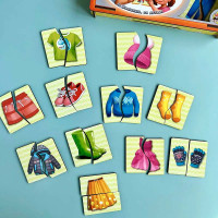 Рамка-вкладка UBEE "Половинки. Одяг та взуття" з дерева ПСФ076