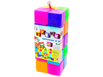 Кубик кольоровий в сітці 20 шт Бамсик 111/2