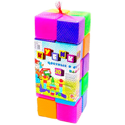 Кубик кольоровий в сітці 20 шт Бамсик 111/2
