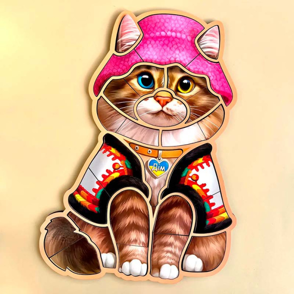 Контурний пазл UBEE "Український котик" з дерева ПСФ136