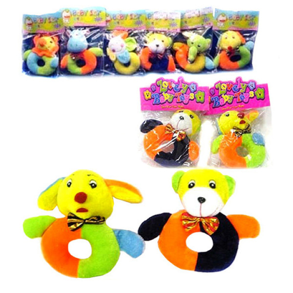 Брязкальце мяке "Тварини" 6 видів 2233A/F